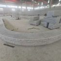 内江 芝麻白异形坐凳，自然面光面弧形加工