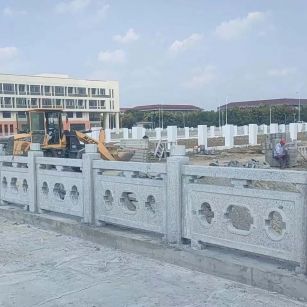 内江 白麻花岗岩荔枝面河道栏杆