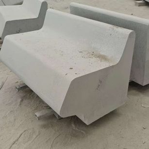 内江 芝麻白花岗岩异形坐凳，石凳