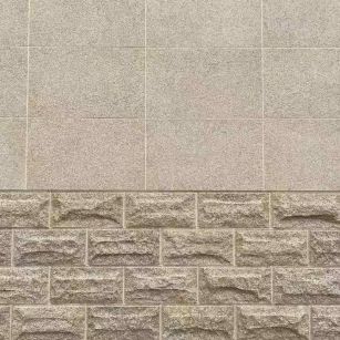 内江 黄金麻自然面蘑菇石配荔枝面干挂