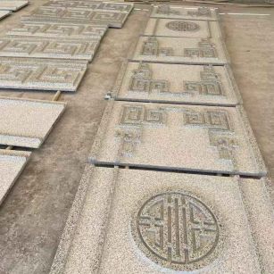 内江 白麻花岗岩外墙立面雕刻板