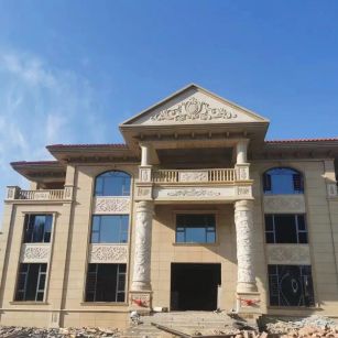 内江 黄金麻花岗岩别墅外墙干挂