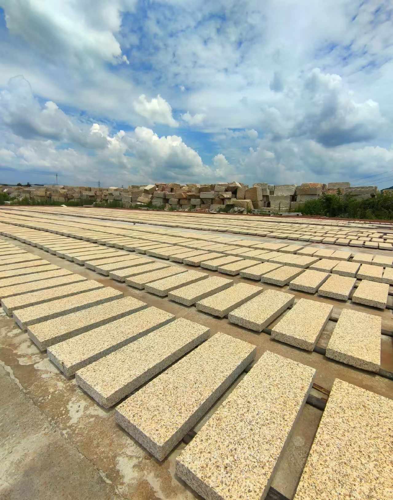 内江 黄金麻荔枝面花岗岩石材地铺石防护中