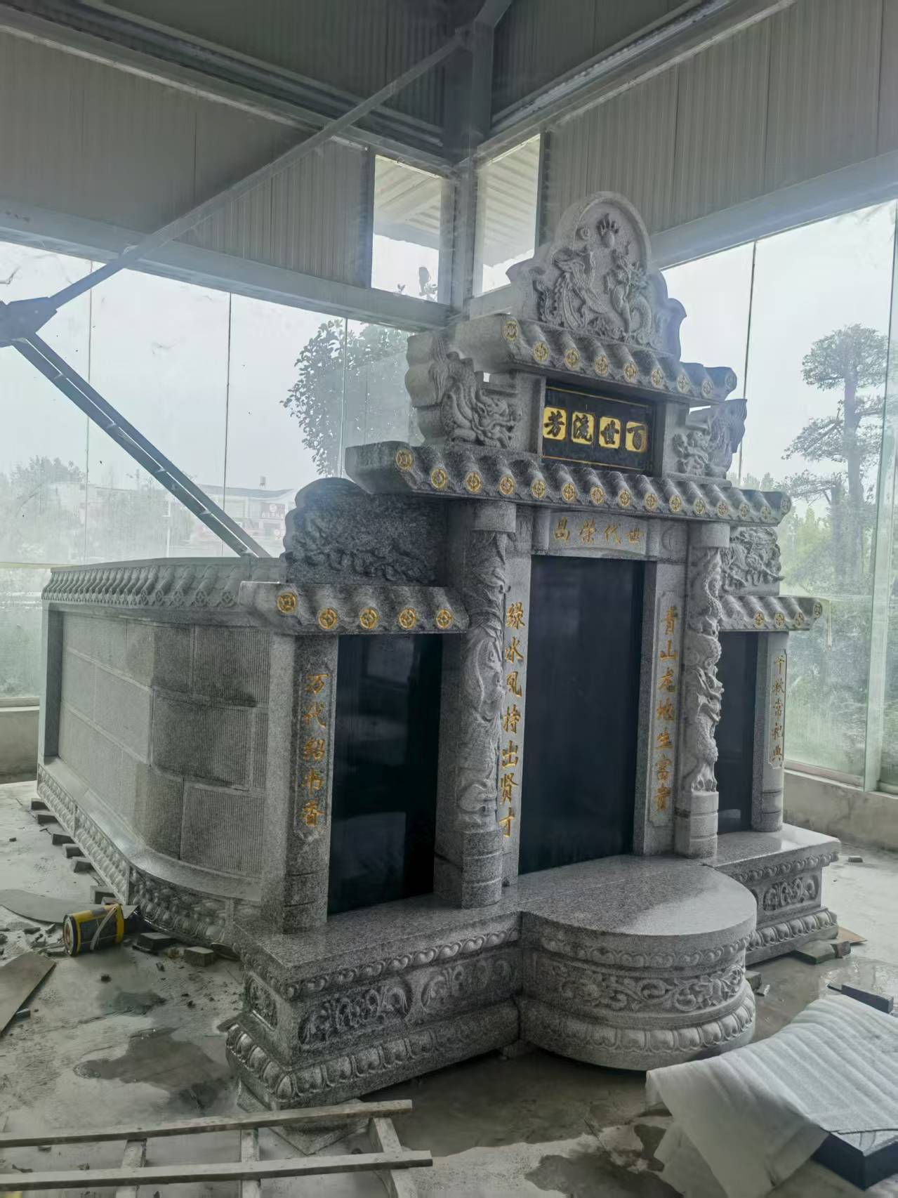 内江 芝麻白墓碑效果展示图