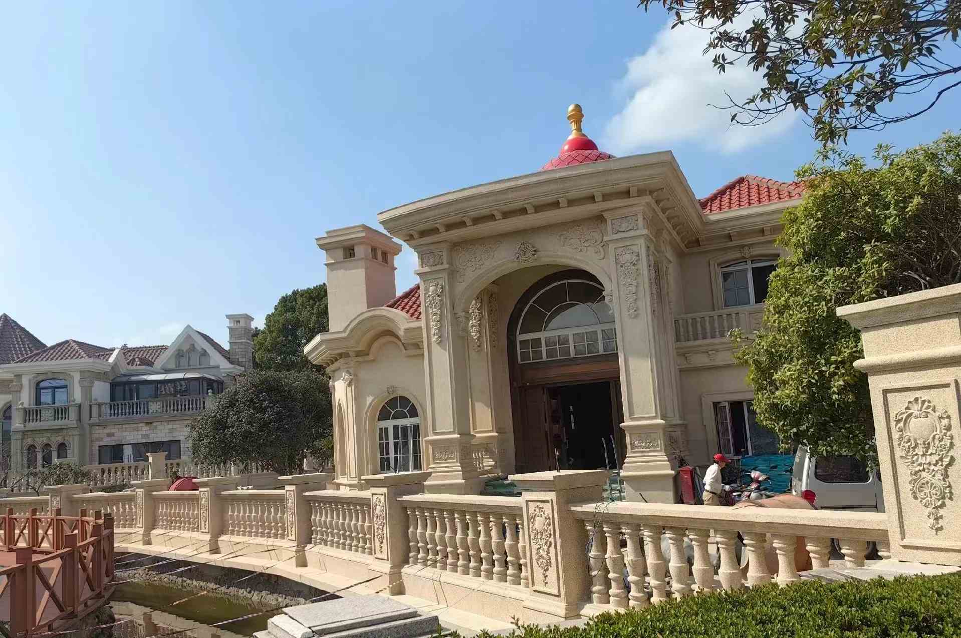 内江 黄金麻花岗岩欧式别墅