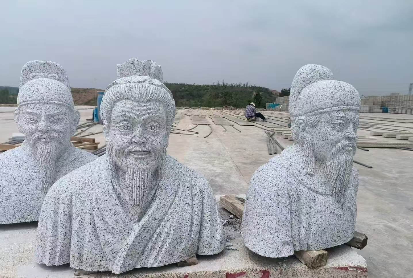 内江 白麻花岗岩石材人物立体雕刻