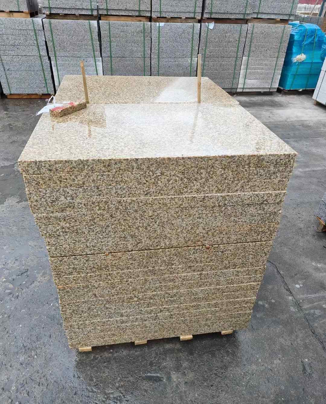 内江 湖北黄金麻花岗岩石材荔枝面外墙石材