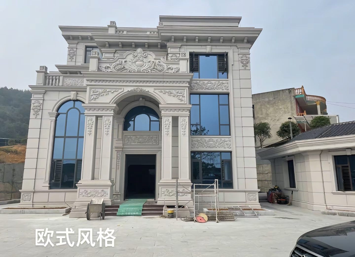 内江 白麻花岗岩别墅外墙干挂